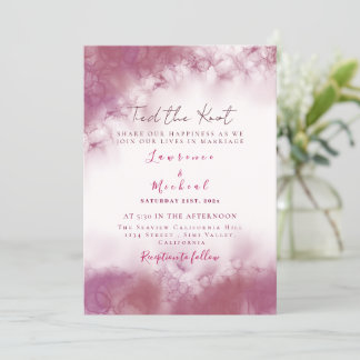 Einfache Rose Gold Custom Wedding Marmor Aquarell Einladung