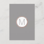 Einfache Rose Gold Frame Graue Informationen Begleitkarte (Rückseite)