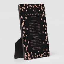 Einfache Rose Gold Glitzer Confetti Preis Menü Sch