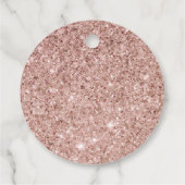 Einfache Rose Gold Glitzer Herz Kinderdusche Geschenkanhänger (Rückseite)