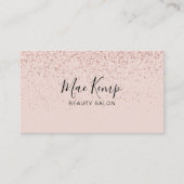 Einfache Rose Gold Glitzer Visitenkarte (Vorderseite)