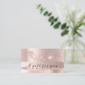 Einfache Rose Gold Herzgutschein Schönheit VIP Terminkarte (Stehend Vorderseite)