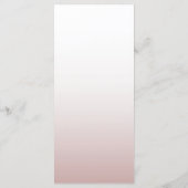 Einfache Rose Gold Hochzeitmenü Menükarte (Rückseite)