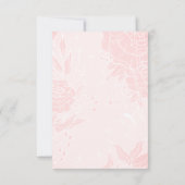 Einfache Rose Gold Kupfer Elegante Blumenhochzeit RSVP Karte (Rückseite)