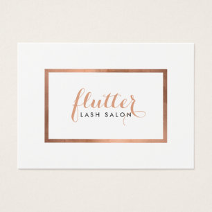 Einfache Rose Gold Lash Salon Logo Aftercare Card
