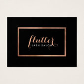 Einfache Rose Gold Lash Salon Logo Black Aftercare (Vorderseite)