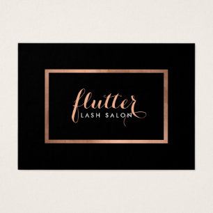 Einfache Rose Gold Lash Salon Logo Black Aftercare