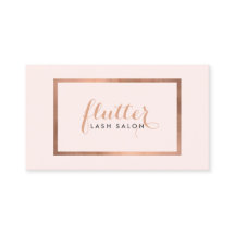 Einfache Rose Gold Lash Salon Logo Rosa