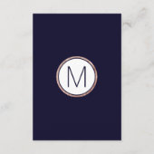 Einfache Rose Gold-Linde-Informationen der Marine Begleitkarte (Rückseite)