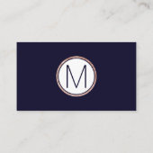 Einfache Rose Gold Lined Navy Blue Wedding Platzkarte (Rückseite)