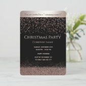 Einfache Rose Gold Luxus Unternehmen Weihnachten P Einladung (Stehend Vorderseite)