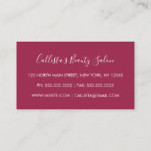 Einfache Rose Gold Moderne Typografie Dunkelrosa Treuekarte (Rückseite)
