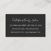 Einfache Rose Gold Moderne Typografie Schwarz-weiß Treuekarte (Rückseite)