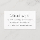 Einfache Rose Gold Moderne Typografie Weiß Schwarz Treuekarte (Rückseite)