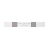 Einfache Rose Gold Rahmen Slate Gray Wedding Einladungsbanderole (Flach)