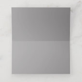 Einfache Rose Gold Rahmen Slate Gray Wedding Platzkarte (Innenseite Aufgefaltet)