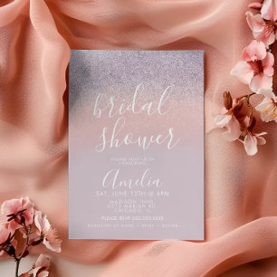 Einfache Rose Gold Rosa Brautparty Glitter Postkarte