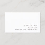 Einfache Rose Gold Salon Wellness-Center Ernennung Terminkarte (Rückseite)