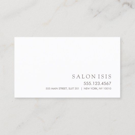 Einfache Rose Gold Salon Wellness-Center Ernennung Terminkarte (Rückseite)