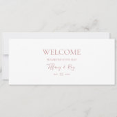 Einfache Rose Gold Seating Chart Header (Vorderseite)
