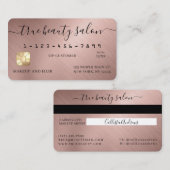 Einfache Rose Gold Signature Script Kreditkarte Visitenkarte (Vorne/Hinten)