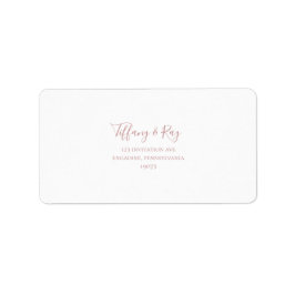 Einfache Rose Gold UAWG Address Labels Adressaufkleber