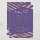 Einfache Rose Gold Violett Gute Wünsche Einladung (Vorne/Hinten)