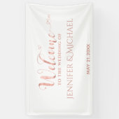 Einfache Rose Goldkalligraphie Banner (Vertikal)