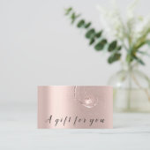 Einfache Rose Herzgutschein Delikatessen Terminkarte (Stehend Vorderseite)