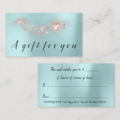 Einfache Rose Herzgutschein Kleines Blau Terminkarte (Vorne/Hinten)