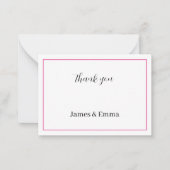 Einfache Rose Hochzeit Vielen Dank Mitteilungskarte (Vorderseite)