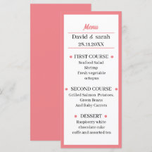 Einfache Rose Hochzeitsessen