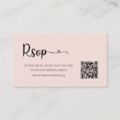 Einfache Rose-Hochzeitskarte für RSVP-Websites Begleitkarte (Vorderseite)