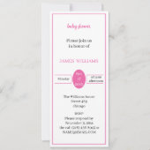 Einfache Rose Kinderdusche Personalisiert Einladung (Vorderseite)