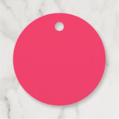 Einfache Rose - maßgeschneiderte Hochzeit Geschenkanhänger (Rückseite)