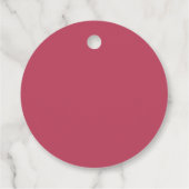 Einfache Rose - maßgeschneiderte Hochzeit Geschenkanhänger (Rückseite)