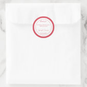 Einfache Rose - maßgeschneiderte Hochzeit Runder Aufkleber (Tasche)