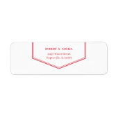 Einfache Rose Maßgeschneiderte Rücksendeadresse (Vorne)