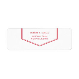 Einfache Rose Maßgeschneiderte Rücksendeadresse