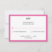 Einfache Rose Personalisiert Hochzeit RSVP Karte (Vorderseite)