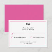 Einfache Rose Personalisiert Hochzeit RSVP Karte (Vorne/Hinten)