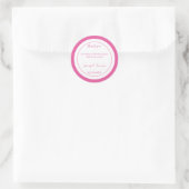 Einfache Rose Personalisiert Hochzeit Runder Aufkleber (Tasche)