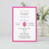 Einfache Rose Personalisiert Save The Date (Stehend Vorderseite)