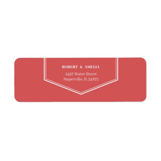 Einfache Rose Personalisierte Rücksendeadresse (Vorne)