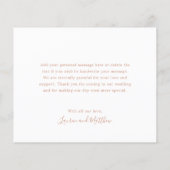 Einfache Rose Pink Monogram Hochzeit Vielen Dank (Rückseite)