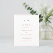 Einfache Rose Rosa Hochzeitbudget Save the Date (Stehend Vorderseite)