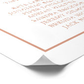 Einfache Rose Rosa Monogramm Elegante Hochzeit Poster (Ecke)