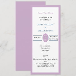 Einfache Rose Save the Date Personalisiert Einladung