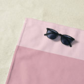 Einfache Rose Streifen mit Individuelle Name Strandtuch (Beispiel)