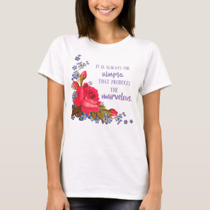 Einfache Rose T - Shirt für Frauen